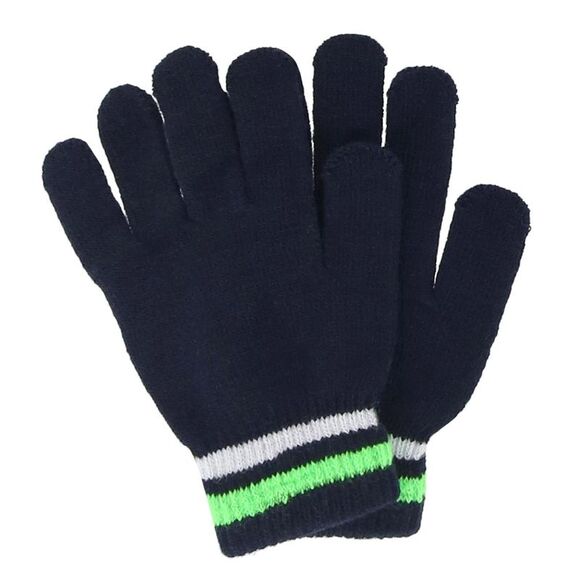 Polar Wear Girl's 3-6 Color Block Winter Beanie Scarf and Gloves Set - Picture 3 of 4